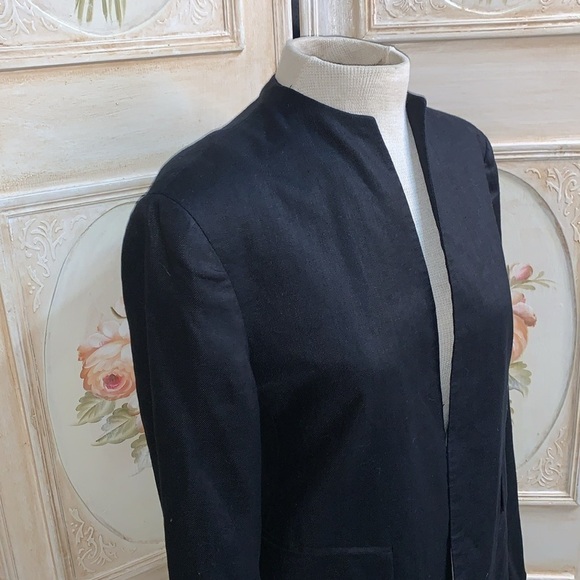 Ralph Lauren black linen, knee-high jacket - Picture 6 of 16